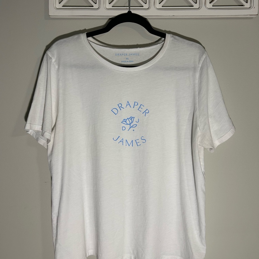 Draper James White Short Sleeve Tee